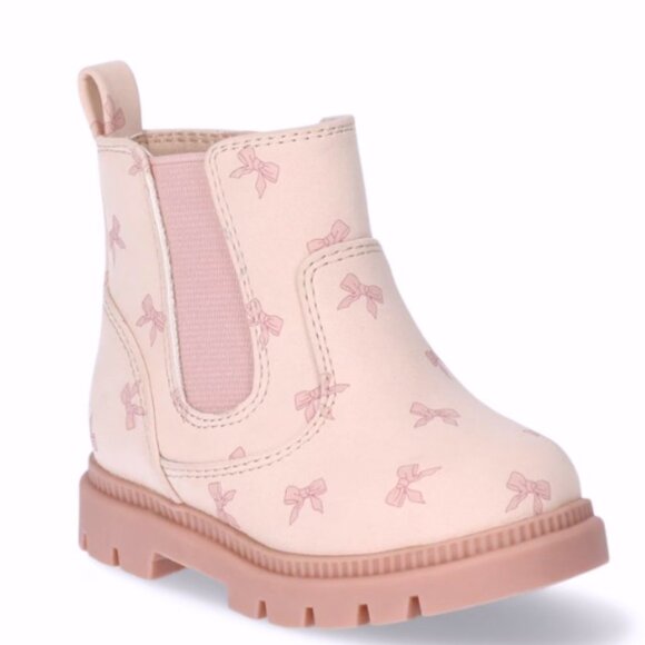 Pink Infant Size 2 Girls’ Bow Chelsea Boots - CLEAN. Excellent Condition - Picture 1 of 13